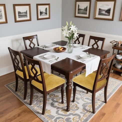 مجموعة أغطية مقاعد الكراسي الذهبية من MANSPHIL مكونة من 4 - أغطية كراسي غرفة الطعام سميكة وعالية التمدد للمطبخ، مزيج من الألياف اللدنة المخملية القابلة للغسل in Kuwait