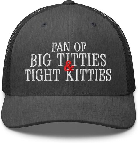 قبعة NX Fan of Big titties وTight Kitties المطرزة المنحنية بيل سائق الشاحنة قبعة متوسطة التاج قابلة للتعديل in Kuwait