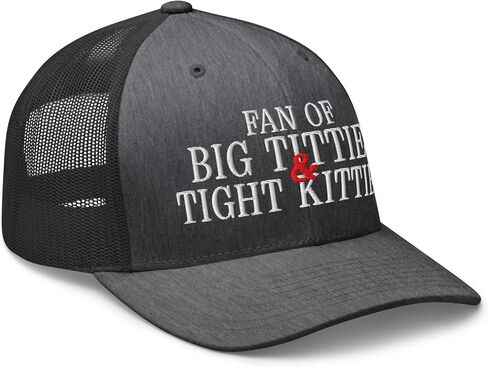 قبعة NX Fan of Big titties وTight Kitties المطرزة المنحنية بيل سائق الشاحنة قبعة متوسطة التاج قابلة للتعديل in Kuwait