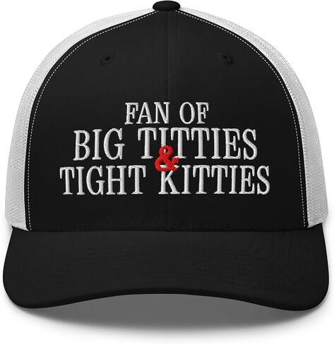 قبعة NX Fan of Big titties وTight Kitties المطرزة المنحنية بيل سائق الشاحنة قبعة متوسطة التاج قابلة للتعديل in Kuwait