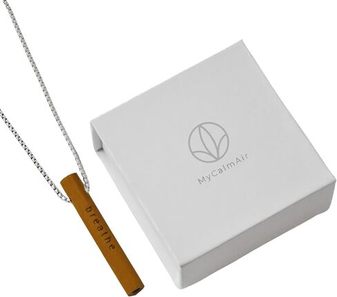 Bamboo Breathing Necklace for Meditation, Mindfulness Tool, Stress Reducer, Eco-Friendly Breathe Pendant, Portable Relaxation Gift for Men & Women in Saudi Arabia