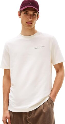 Tommy Hilfiger Men's Short Sleeve Cotton Graphic T-Shirts with Photo Print Designs in Saudi Arabia