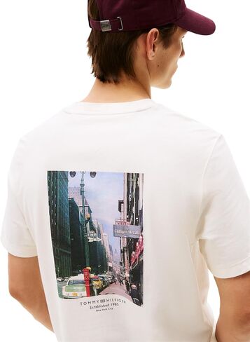 Tommy Hilfiger Men's Short Sleeve Cotton Graphic T-Shirts with Photo Print Designs in Saudi Arabia