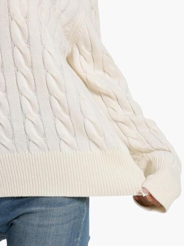 Womens Oversized Cable Knit Sweater Fall Fashion 2025 Lapel V Neck Chunky Pullover Tops Causal Winter Outfits in Kuwait