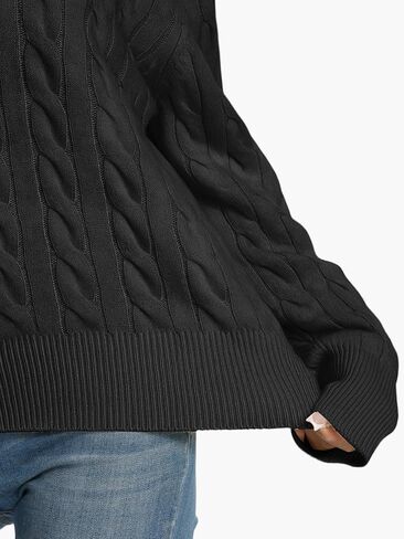 Womens Oversized Cable Knit Sweater Fall Fashion 2025 Lapel V Neck Chunky Pullover Tops Causal Winter Outfits in Kuwait