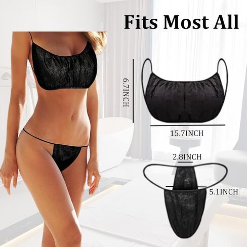 Disposable Bras and Panties 10pcs Women Non-Woven Spa Salon Underwear Set Individual packaging Thong for Travel in Saudi Arabia