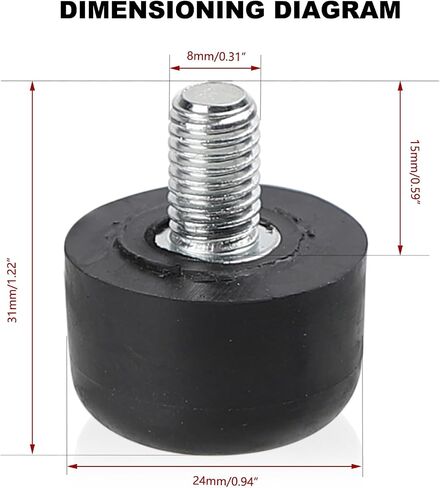 Minho Center Stand Cushion Bushing in Rubber Material Come with M6 Iron Bushing for Motorcycle Center Kickstand Side Kickstand，Pack of 5 in Saudi Arabia