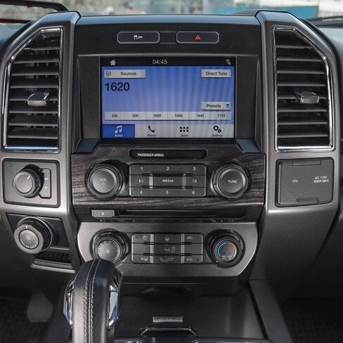 ABS Black Wood Grain Full Interior Decorative Cover Trim Sticker Compatible with Ford F150 2015-2020 (1pcs Rear Window Switch Trim Cover) in Saudi Arabia