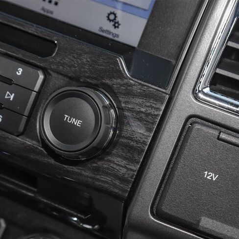 ABS Black Wood Grain Full Interior Decorative Cover Trim Sticker Compatible with Ford F150 2015-2020 (1pcs Rear Window Switch Trim Cover) in Saudi Arabia