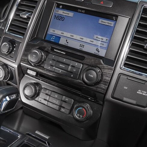 ABS Black Wood Grain Full Interior Decorative Cover Trim Sticker Compatible with Ford F150 2015-2020 (1pcs Rear Window Switch Trim Cover) in Saudi Arabia