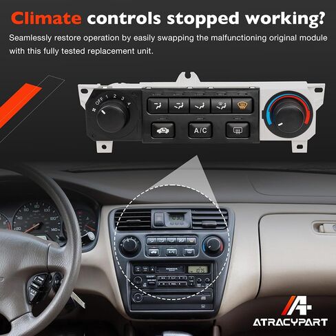 599-268 وحدة التحكم في المناخ A/C سخان لوحة تكييف الهواء متوافقة مع 1998-2000 Honda Accord، 1998-2004 Honda Odyssey استبدال # 79600-S84-A01ZA in Saudi Arabia