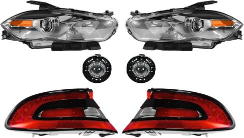 TRQ Lighting Kit CH2518144 CH2519144 CH2594105 CH2800201 CH2801201 Compatible with 2013-2016 Dodge Dart in Saudi Arabia