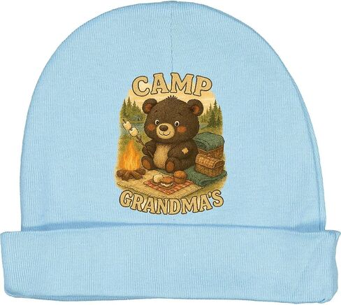 inktastic Camp Grandma's Bear Picnic Scene Baby Beanie Hat in Saudi Arabia