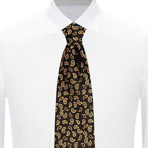 Jacob Alexander Men's Woven Paisley Pattern Regular or Slim Neck Tie in Kuwait