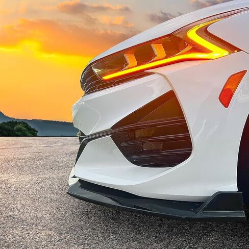 مقسم الشفاه الأمامي FREEMOTOR802 متوافق مع خط 2021-2024 Kia ​​K5 & 2025 Kia K5 GT/GT، واقي الشفة السفلي الأمامي لسد الهواء، أسود لامع PP 3 قطع in Saudi Arabia