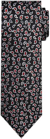 Jacob Alexander Men's Woven Paisley Pattern Regular or Slim Neck Tie in Kuwait