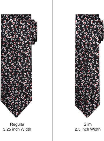 Jacob Alexander Men's Woven Paisley Pattern Regular or Slim Neck Tie in Kuwait