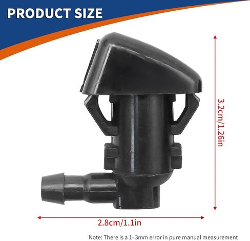 1 Pair BC3Z-17603-A Front Windshield Washer Nozzle Sprayer, Replacement for Ford F Series 250 350 450 550 Super Duty 2011-2016 in Saudi Arabia
