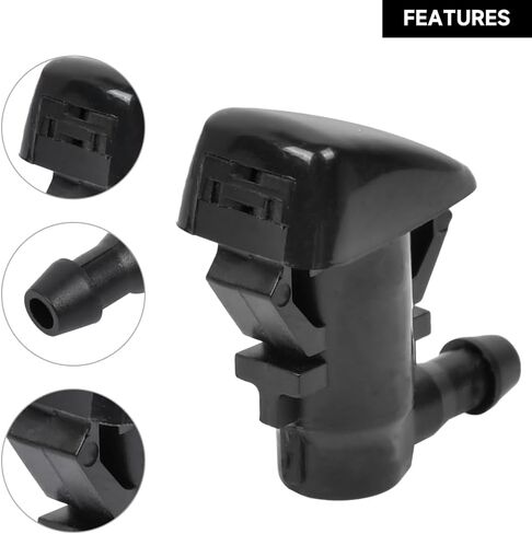 Front Windshield Washer Nozzles Wiper Spray - Compatible for Ford Fiesta 2011-2019 - Replace Part BE8Z-17603-A - Set of 2 in Saudi Arabia
