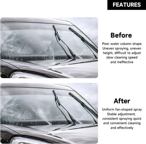 Front Windshield Washer Nozzles Wiper Spray - Compatible for Ford Fiesta 2011-2019 - Replace Part BE8Z-17603-A - Set of 2 in Saudi Arabia