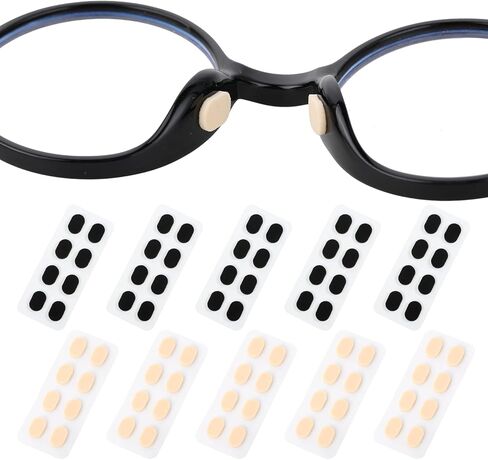 40 Pairs Soft Foam Eyeglass Nose Pads Non-Slip Oval Sponge Nose Pads 2 Colors Glass Support Self Adhesive Glasses Noses Pad for Glasses Sunglasses and Eyeglasses (Black, Nude) in Saudi Arabia
