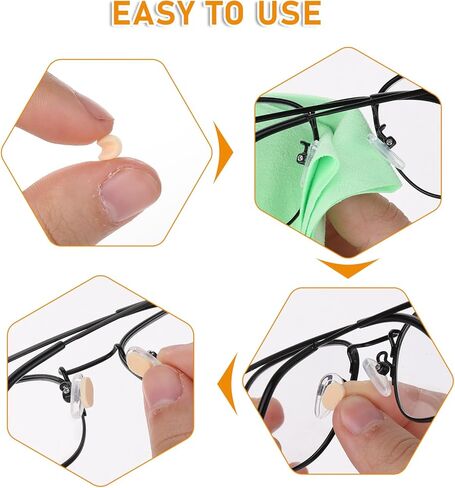 40 Pairs Soft Foam Eyeglass Nose Pads Non-Slip Oval Sponge Nose Pads 2 Colors Glass Support Self Adhesive Glasses Noses Pad for Glasses Sunglasses and Eyeglasses (Black, Nude) in Saudi Arabia
