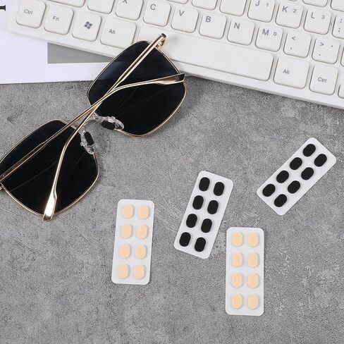 40 Pairs Soft Foam Eyeglass Nose Pads Non-Slip Oval Sponge Nose Pads 2 Colors Glass Support Self Adhesive Glasses Noses Pad for Glasses Sunglasses and Eyeglasses (Black, Nude) in Saudi Arabia