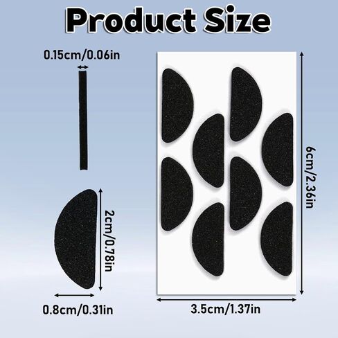 48 Pairs Anti Slip Eyeglass Noses Pads, 1.6mm Black Self-Adhesive Eyeglass Nose Pads Soft Foam Eyeglasses Nose Pad Replacement for Eyeglasses Sunglasses (Black) in Saudi Arabia