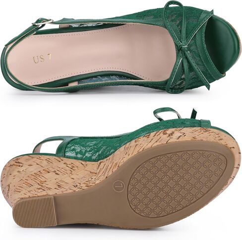 Allegra K Women's Lace Wedges Sandals in Saudi Arabia