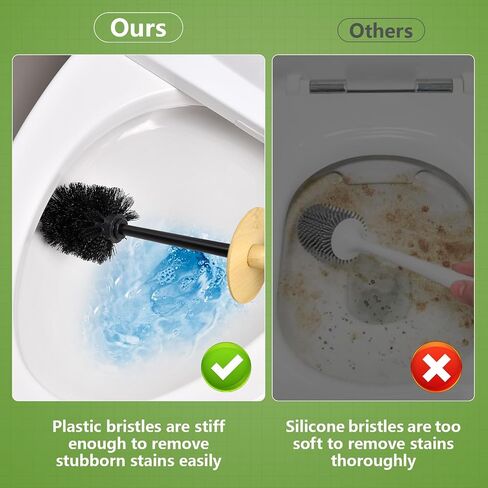 SUBEKYU Toilet Brush, Toilet Bowl Brush and Holder Set, Bathroom Toilet Bowl Cleaner Scrub Brush Set Scrubber for Deep Cleaning, White in Saudi Arabia