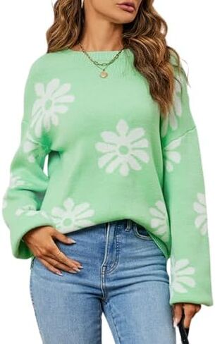 Women Casual Cap Sleeve 3D Floral Sweater Vest Loose Fit V Neck Ribbed Knit Flower Sweater Tank Top Summer Fall in Saudi Arabia