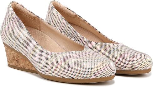 حذاء نسائي من Dr. Scholl's Be Ready بكعب عريض من قماش منسوج متعدد الألوان 7.5 متر in Kuwait