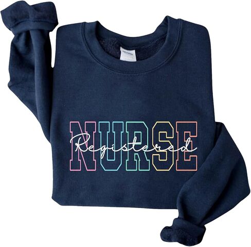 Registered Nurse Sweatshirt Women Crewneck RN Nurse Sweatshirt in Kuwait