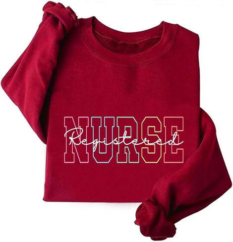 Registered Nurse Sweatshirt Women Crewneck RN Nurse Sweatshirt in Kuwait