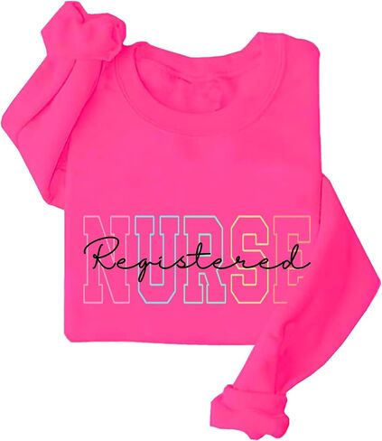 Registered Nurse Sweatshirt Women Crewneck RN Nurse Sweatshirt in Kuwait