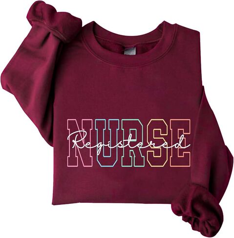 Registered Nurse Sweatshirt Women Crewneck RN Nurse Sweatshirt in Kuwait