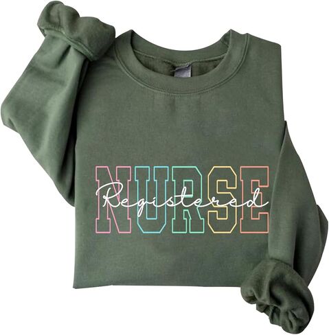 Registered Nurse Sweatshirt Women Crewneck RN Nurse Sweatshirt in Kuwait