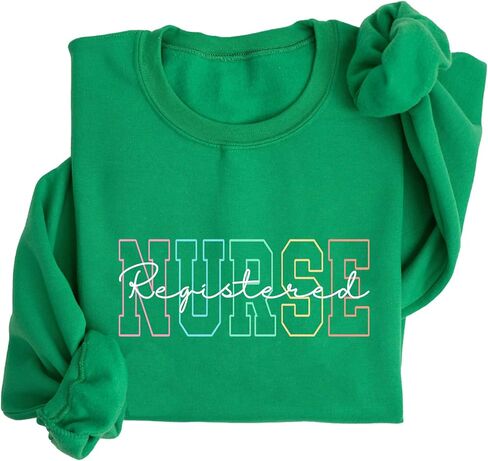 Registered Nurse Sweatshirt Women Crewneck RN Nurse Sweatshirt in Kuwait