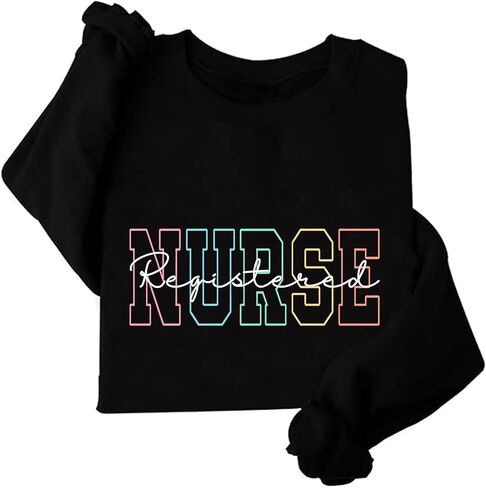 Registered Nurse Sweatshirt Women Crewneck RN Nurse Sweatshirt in Kuwait
