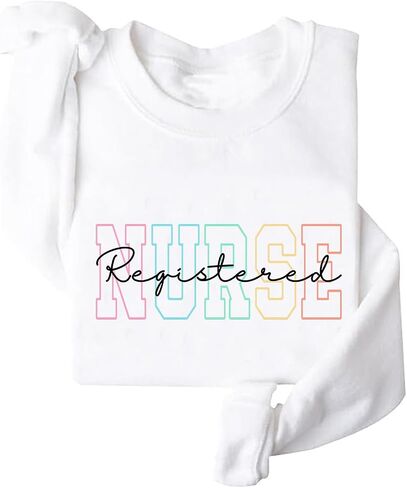 Registered Nurse Sweatshirt Women Crewneck RN Nurse Sweatshirt in Kuwait