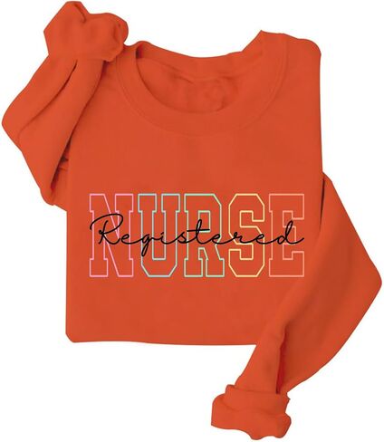 Registered Nurse Sweatshirt Women Crewneck RN Nurse Sweatshirt in Kuwait