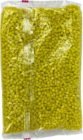 Glass Beads Yellow for Santería Bracelets and Yoruba Necklaces (1 lb) Cuentas para hacer Collar de Santo Orisha Oshún Ilde Ifa -Brand May Vary- Elekes Beads Religious IDE Ochun Loose Crystal Stone in Saudi Arabia