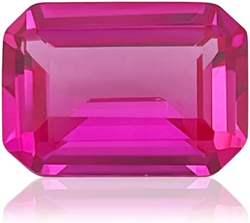 قطع الزمرد فضفاض الاصطناعية حجر الياقوت الوردي اكسيد الالمونيوم الوردي آلة قطع الأوجه 3A VVS (1 قطعة) in Kuwait