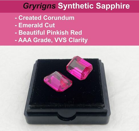 قطع الزمرد فضفاض الاصطناعية حجر الياقوت الوردي اكسيد الالمونيوم الوردي آلة قطع الأوجه 3A VVS (1 قطعة) in Kuwait