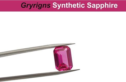 قطع الزمرد فضفاض الاصطناعية حجر الياقوت الوردي اكسيد الالمونيوم الوردي آلة قطع الأوجه 3A VVS (1 قطعة) in Kuwait