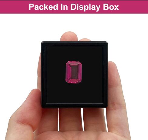 قطع الزمرد فضفاض الاصطناعية حجر الياقوت الوردي اكسيد الالمونيوم الوردي آلة قطع الأوجه 3A VVS (1 قطعة) in Kuwait