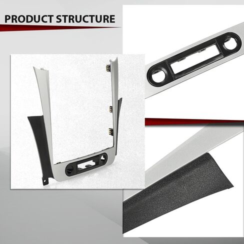 CROSSDESIGN Radio Dash Bezel Trim Vent Compatible with Chevy Malibu 2008-2012 Sliver in Saudi Arabia