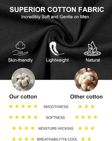 COLORFULLEAF Men's 100% Cotton Pajama Set Short Sleeve Button Down Sleepwear Soft V-neck Lounge Pjs with Pockets in Saudi Arabia