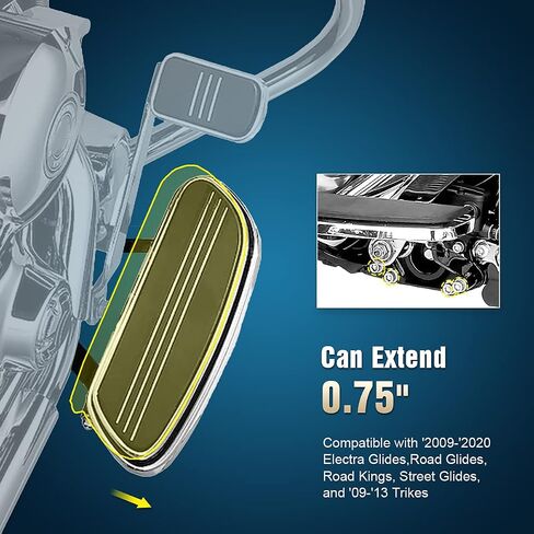 Mofun 3/4" Street Glide Driver FloorBoard Outward Extension Spacer Kit Compatible with Harley Touring Road King Electra Road Glide 2009-2025, FL Trikes 2009-2013 in Saudi Arabia
