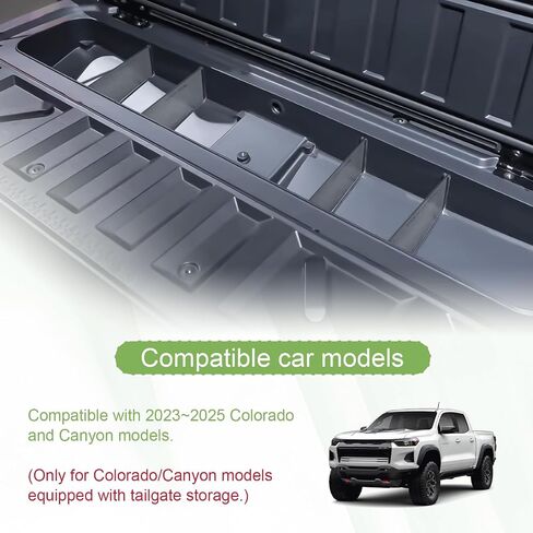 Tailgate Storage Dividers Compatible with Chevy Colorado/GMC Canyon 2025 2024 2023 Accessories 4PCS Black StowFlex Truck Bed Organizer Insert Compartment Tray in Saudi Arabia
